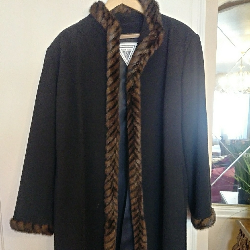 Black wool coat